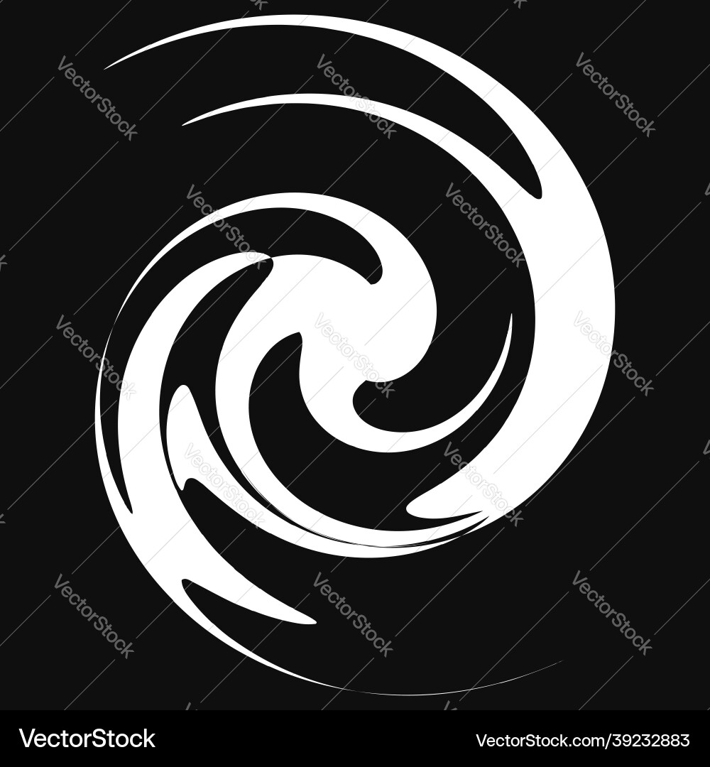 Curl spiral swirl volute helix circular twirl Vector Image