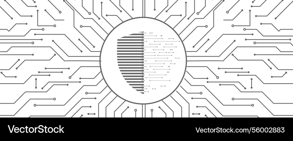 Cyber security circuit technology background Cyber security circuit technology background vector image
