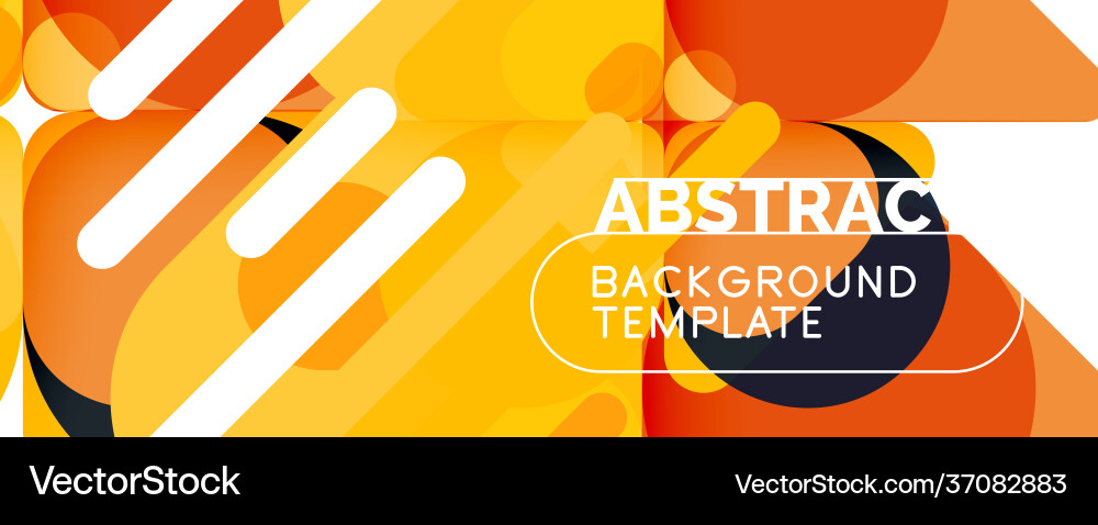 Flat geometric round shapes and dynamic lines Flat geometric round shapes and dynamic lines Vector Image