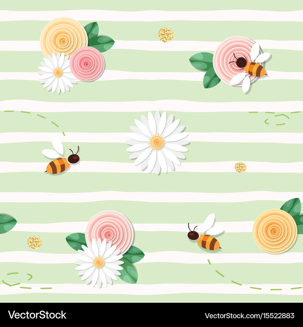 Floral Summer Seamless Pattern Vector Image