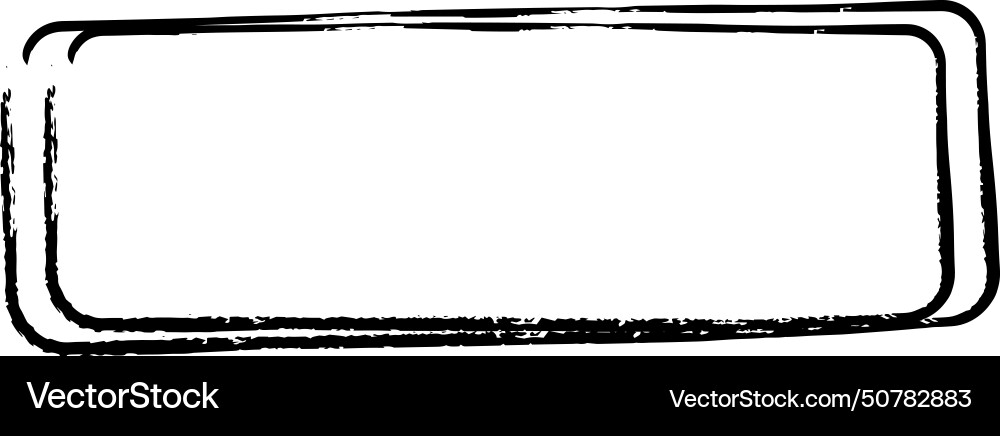 Frame curved rectangle elongated texture element Vector Image