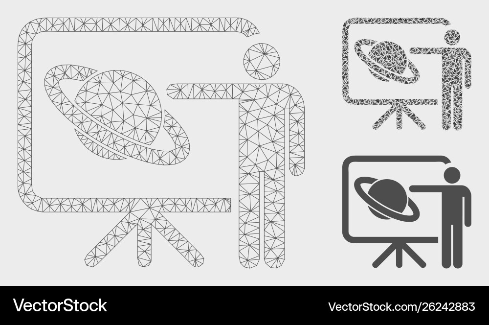 Lecture mesh 2d model and triangle mosaic Lecture mesh 2d model and triangle mosaic vector image