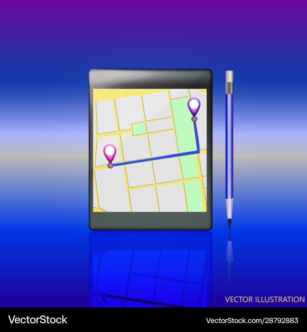 Map gps navigation phone application Map gps navigation phone application vector image