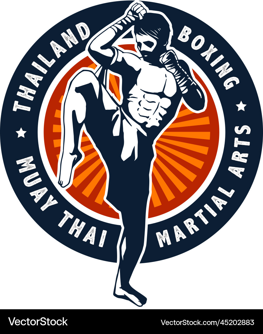 Muay thai thailand martial art artwork – Royalty-Free Vector | VectorStock, image size:851x1080