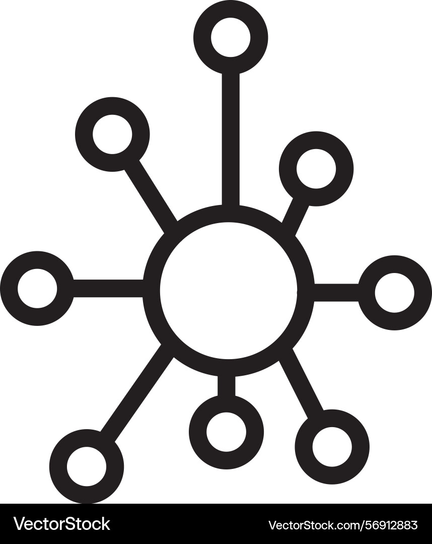 Network linear style icon design Vector Image