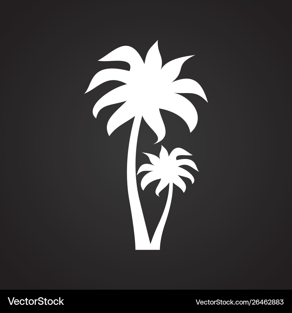 Palm tree icon on background for graphic and web Palm tree icon on background for graphic and web Vector Image