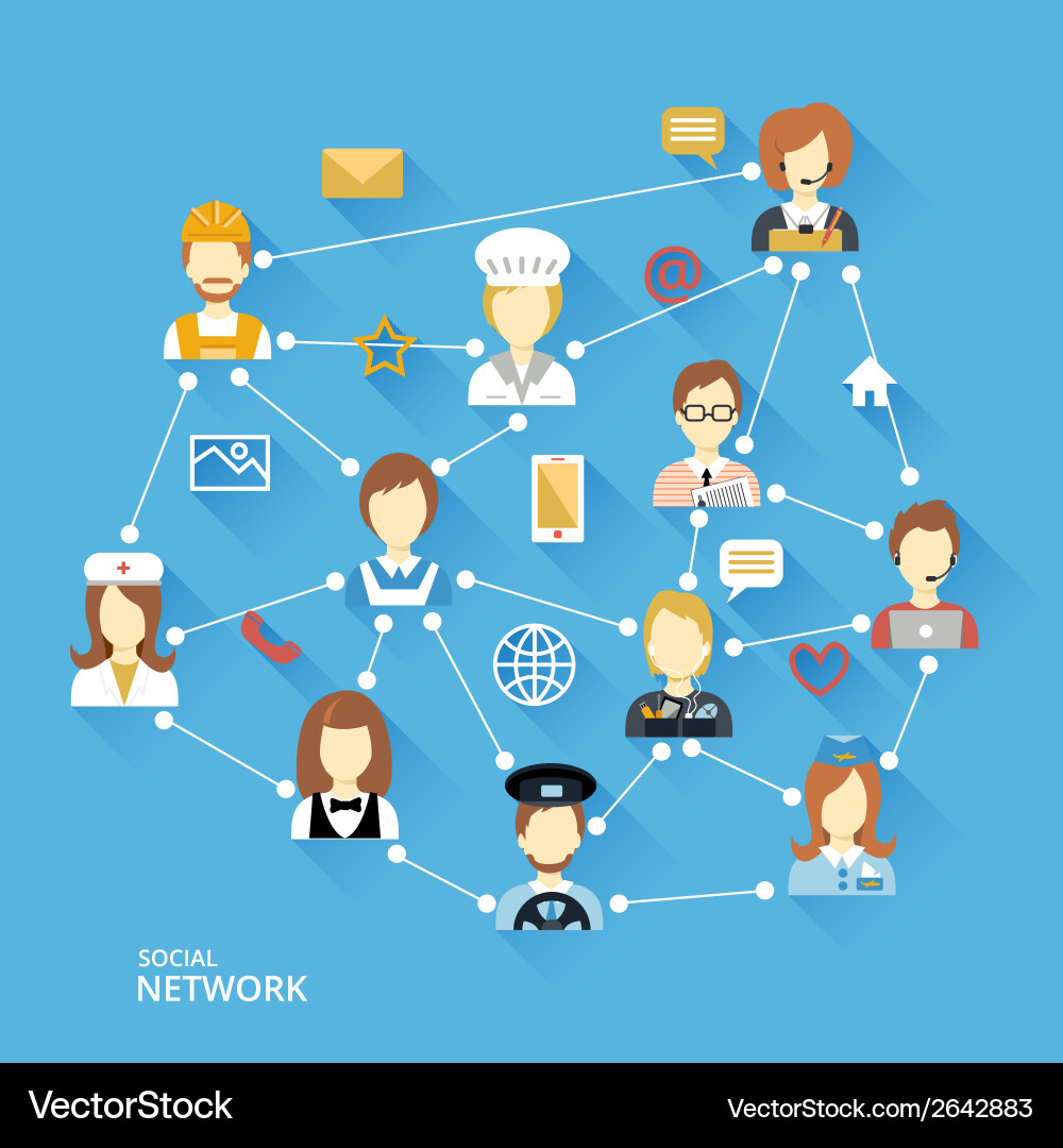 Professional Network Connection vector image