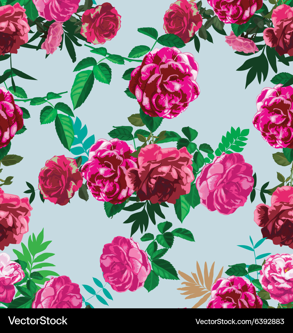 Romantic Floral Pattern Vector Image