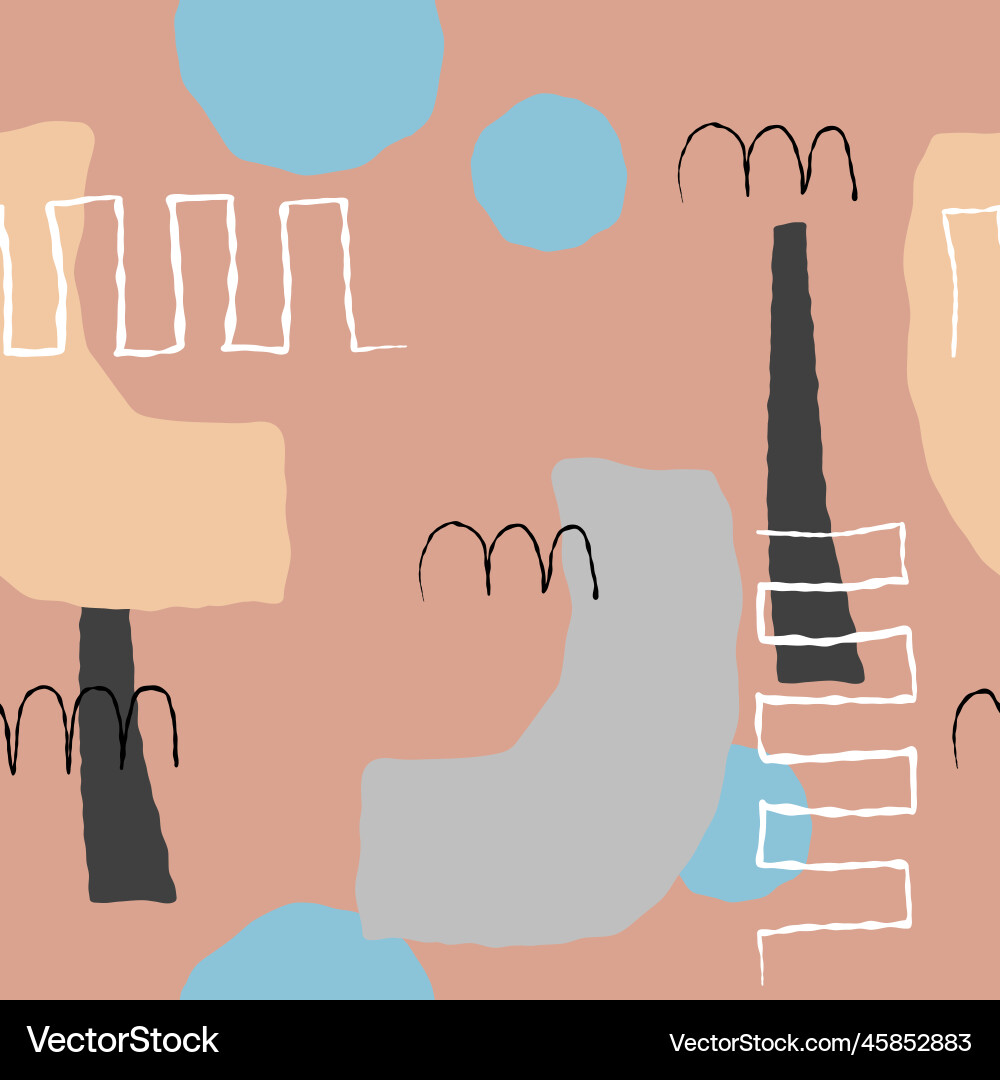 Seamless pattern with abstract geometric Vector Image