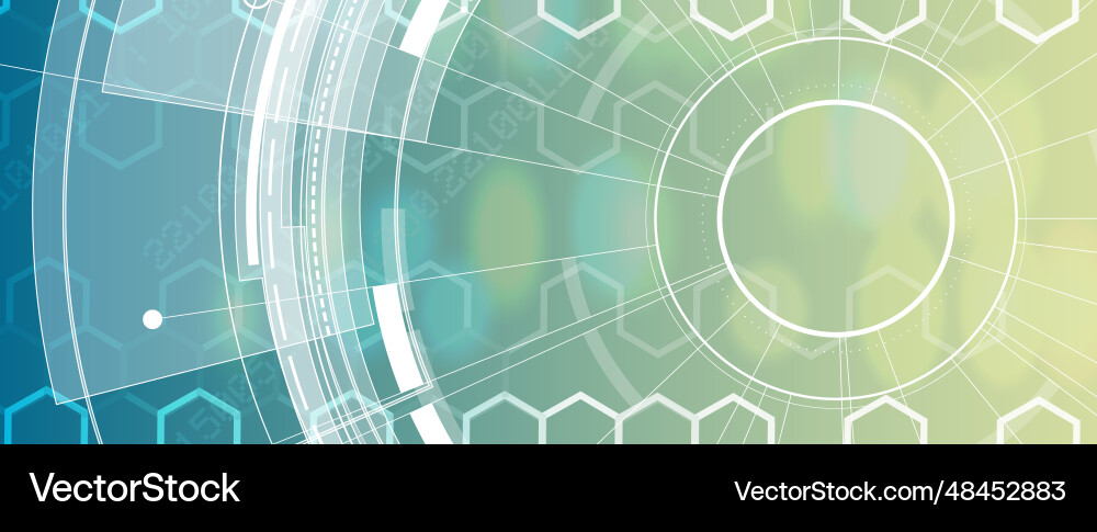 Technology banner design with hexagons abstract Technology banner design with hexagons abstract vector image