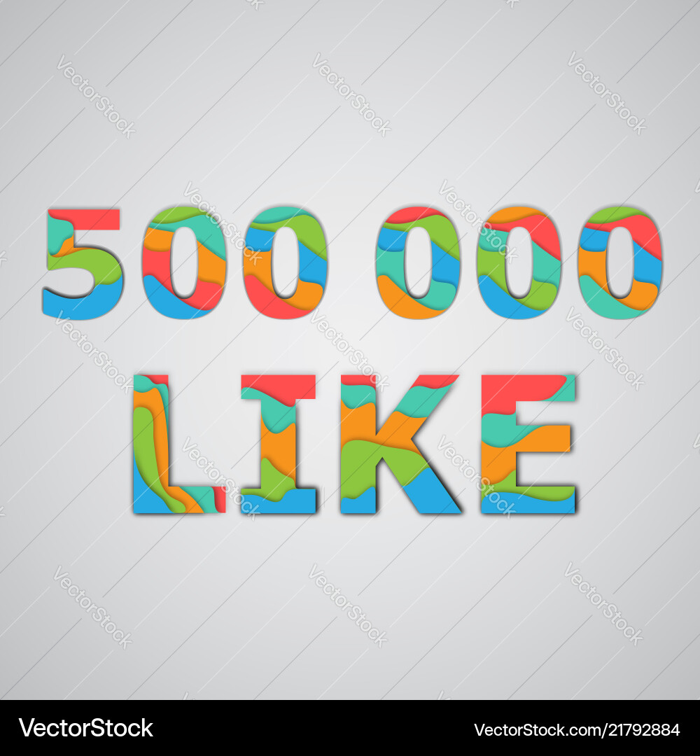 A number of likes made by colorful layered A number of likes made by colorful layered vector image