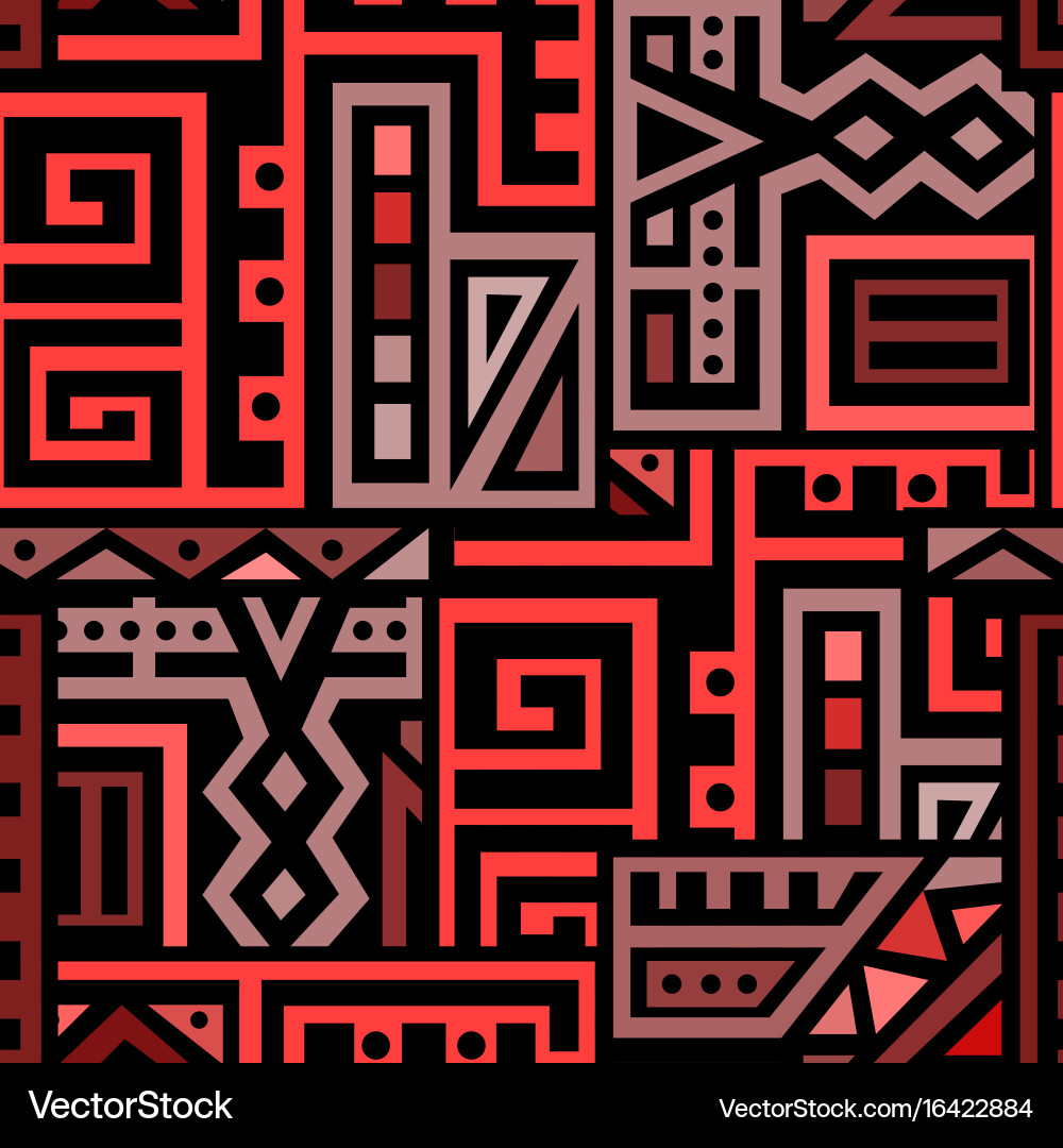 Abstract seamless pattern in ethnic style vector image