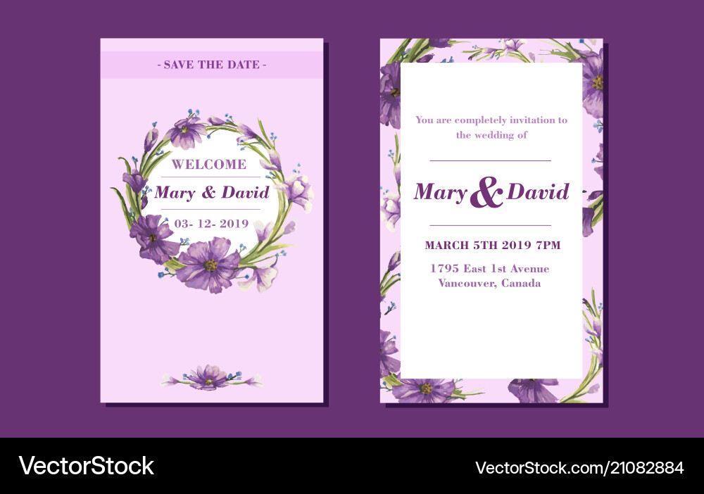 Beautiful drawing wreath invitation card Beautiful drawing wreath invitation card vector image