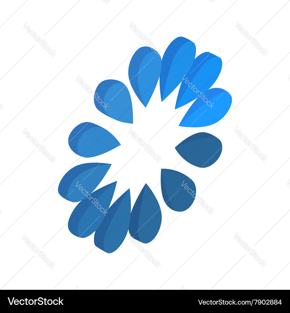 Blue circle loading bar icon isometric 3d style Vector Image