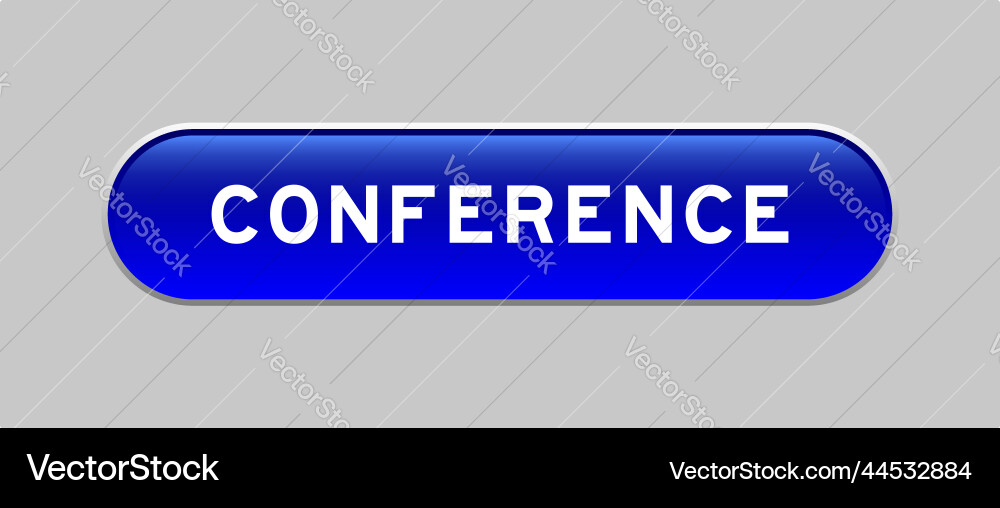 Blue color capsule shape button with word Blue color capsule shape button with word vector image