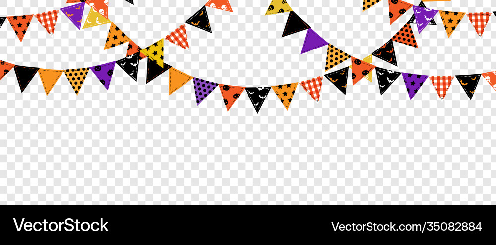 Border with banting flags isolated white Border with banting flags isolated white Vector Image