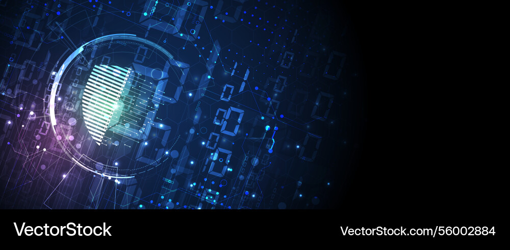 Cyber security circuit technology background Cyber security circuit technology background Vector Image