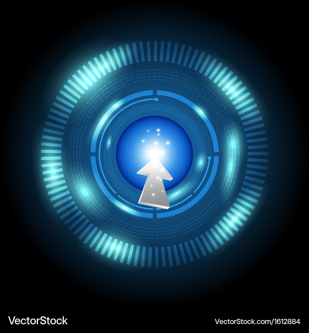 Digital Connection & Power Button Vector Image