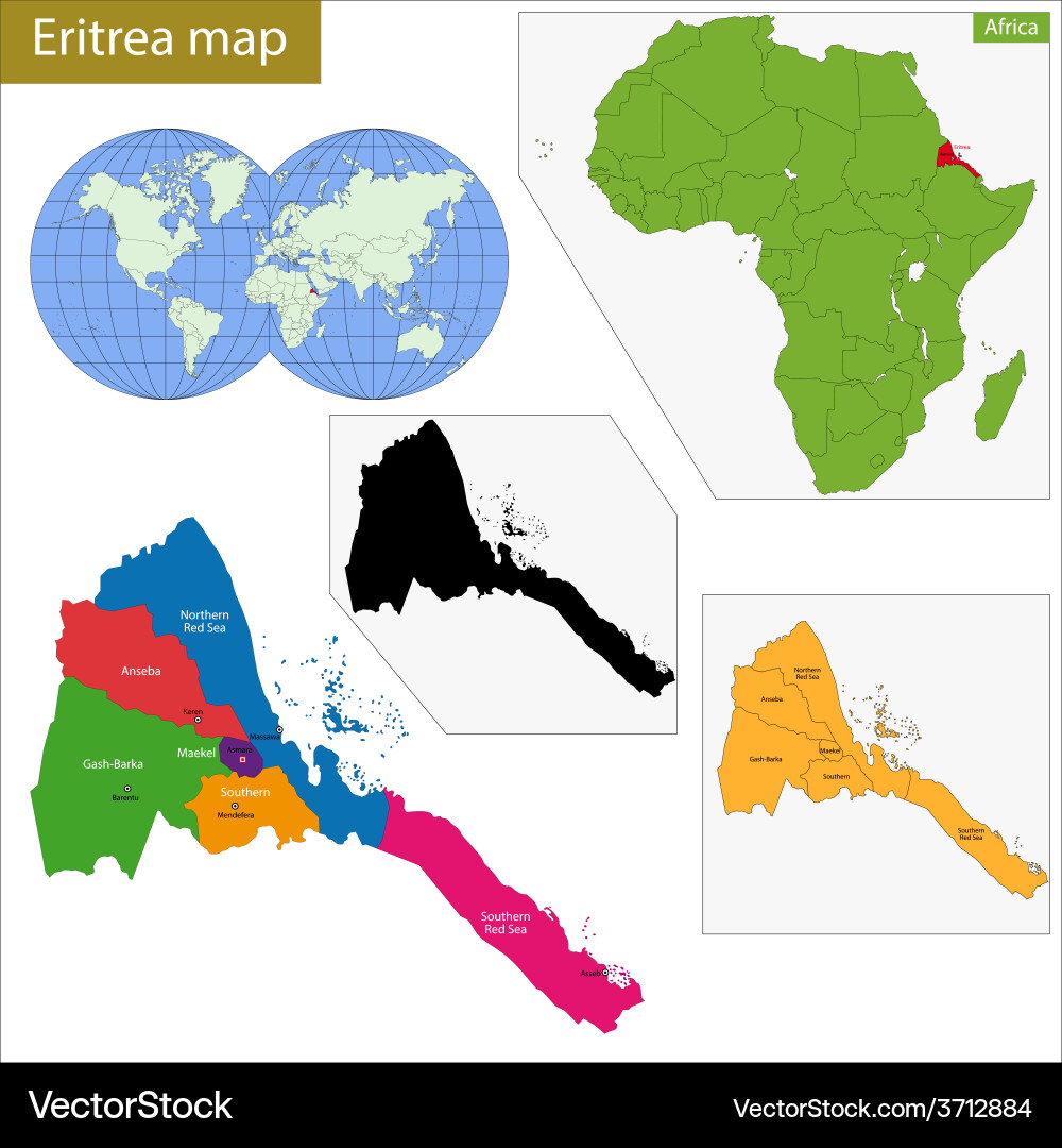 Eritrea map vector image