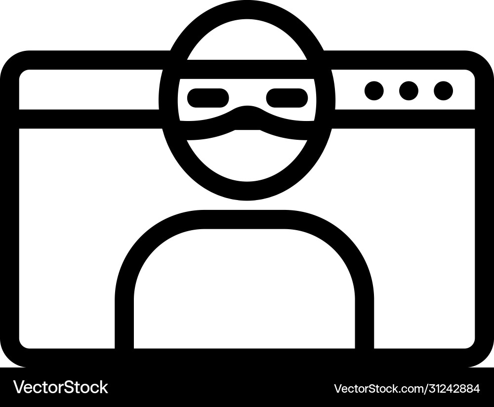 Hacker spying on information data icon Hacker spying on information data icon vector image