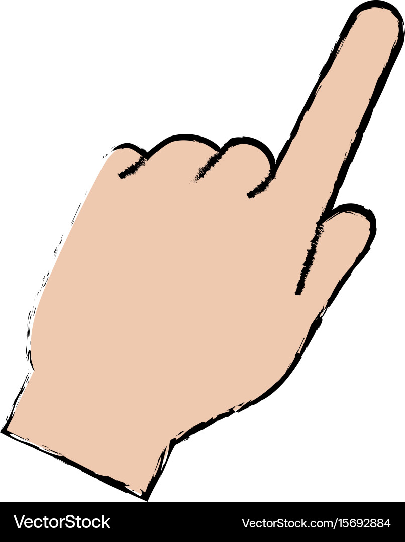 Hand pointing finger cursor icon vector image
