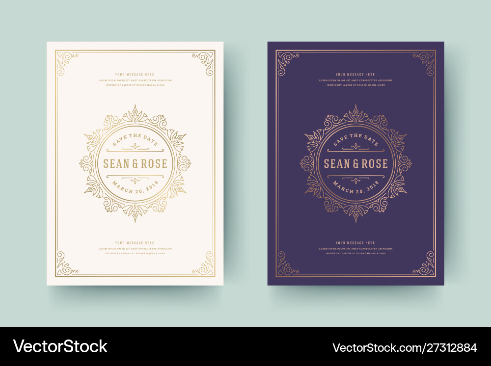 Hochzeit Einladung sparen Datumskarte golden Hochzeit Einladung sparen Datumskarte golden vektorbild