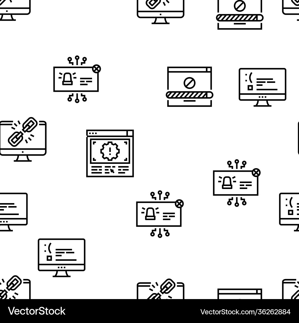 Not found web page seamless pattern Not found web page seamless pattern Vector Image