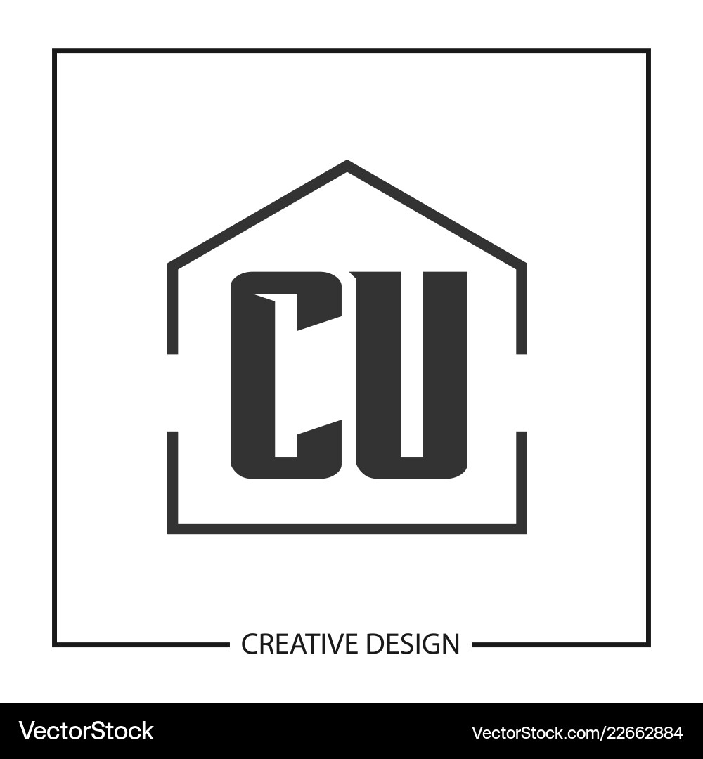 Original Brief Cu Logo Vorlage Design Original Brief Cu Logo Vorlage Design vektorbild