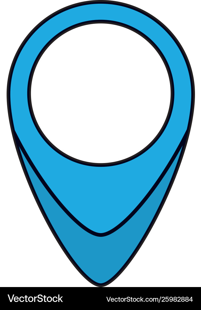 Pin pointer location isolated icon vector image