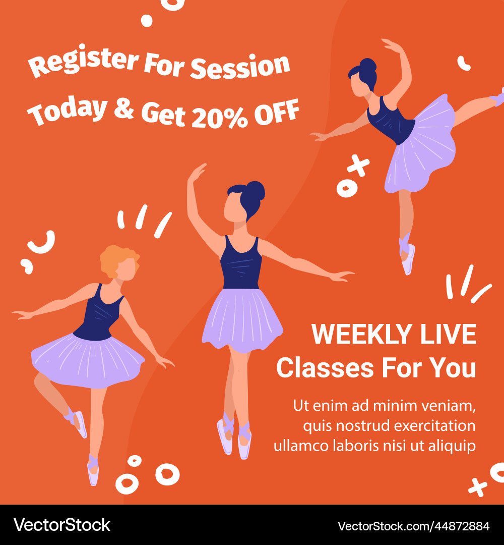 Register for session today and get discount banner vector image