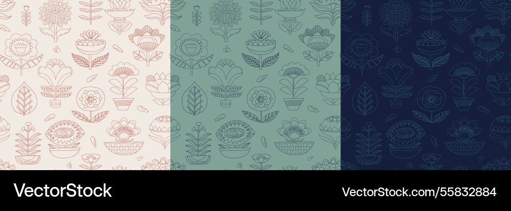 Seamless linear minimalistic patterns Seamless linear minimalistic patterns vector image