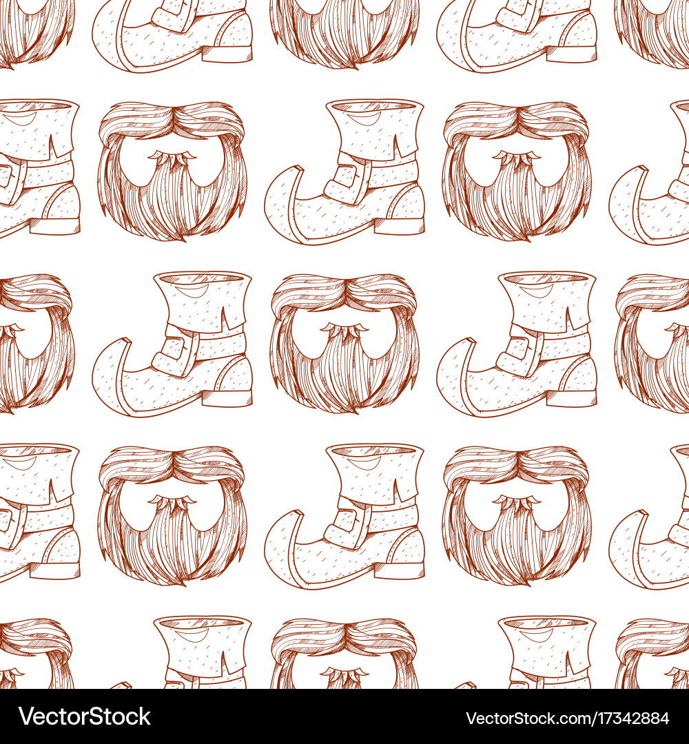 Seamless pattern with a mask beard and mustache Vector Image