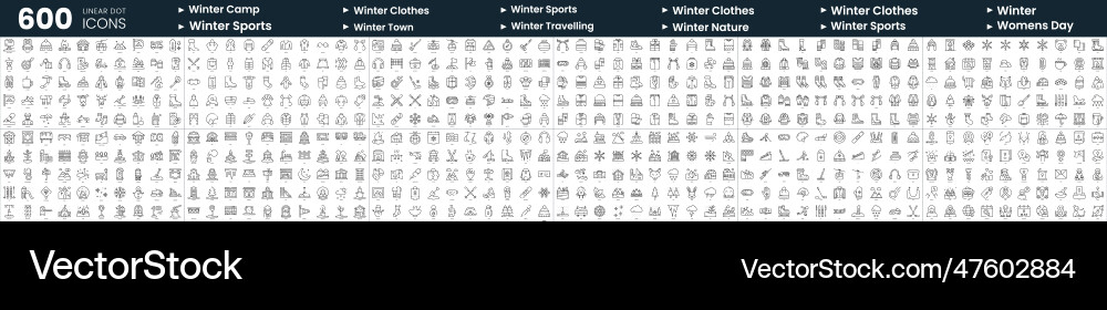 Set of 600 thin line icons in this bundle include Set of 600 thin line icons in this bundle include vector image