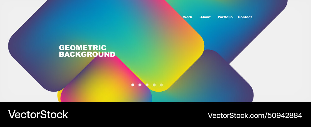 Square internet web page design template Vector Image
