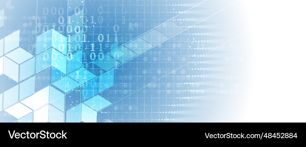 Technology banner design with hexagons abstract Technology banner design with hexagons abstract vector image