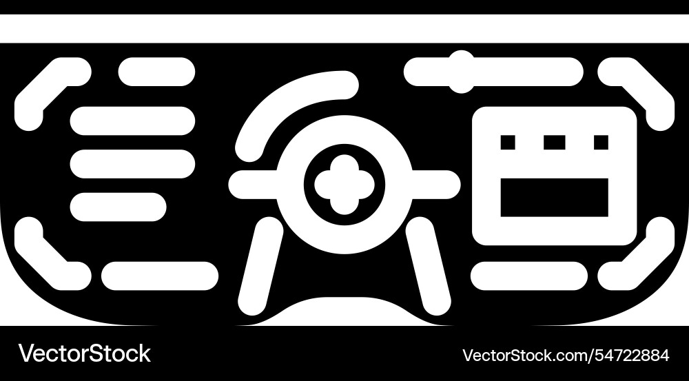 Virtual user interface augmented reality glyph Virtual user interface augmented reality glyph Vector Image
