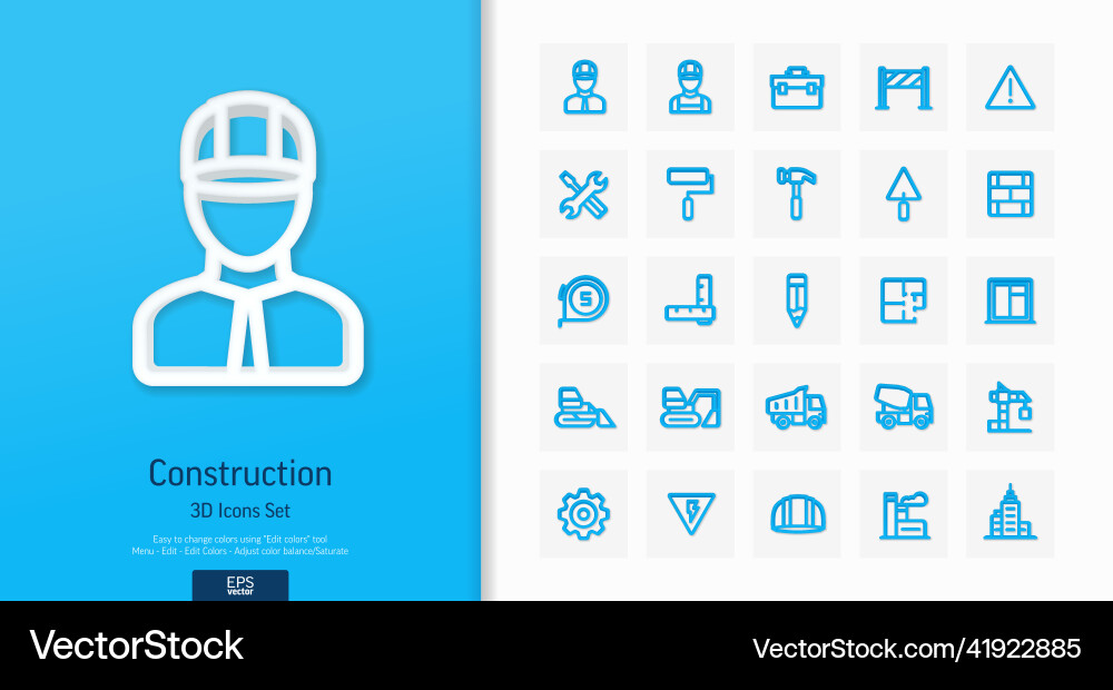 3d realistic style icons set 3d realistic style icons set vector image