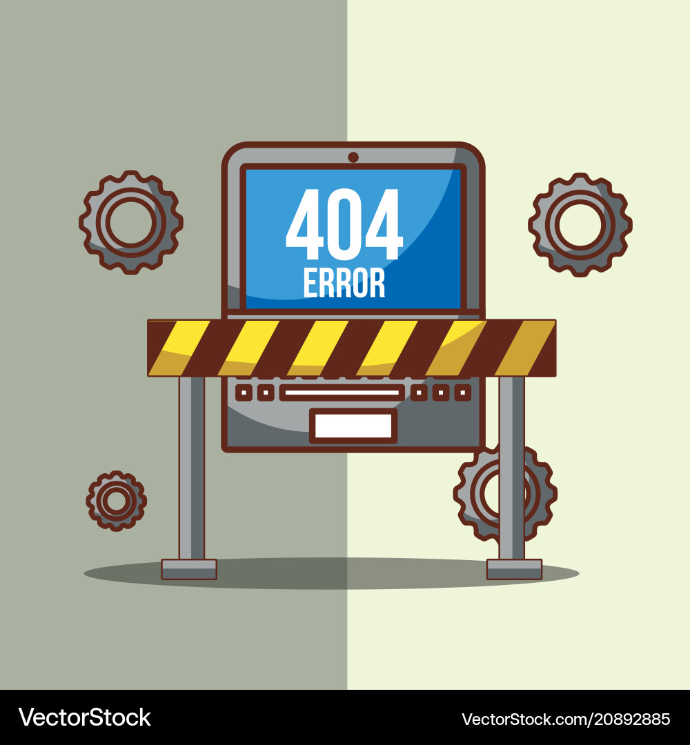 404 error page not found 404 error page not found vector image