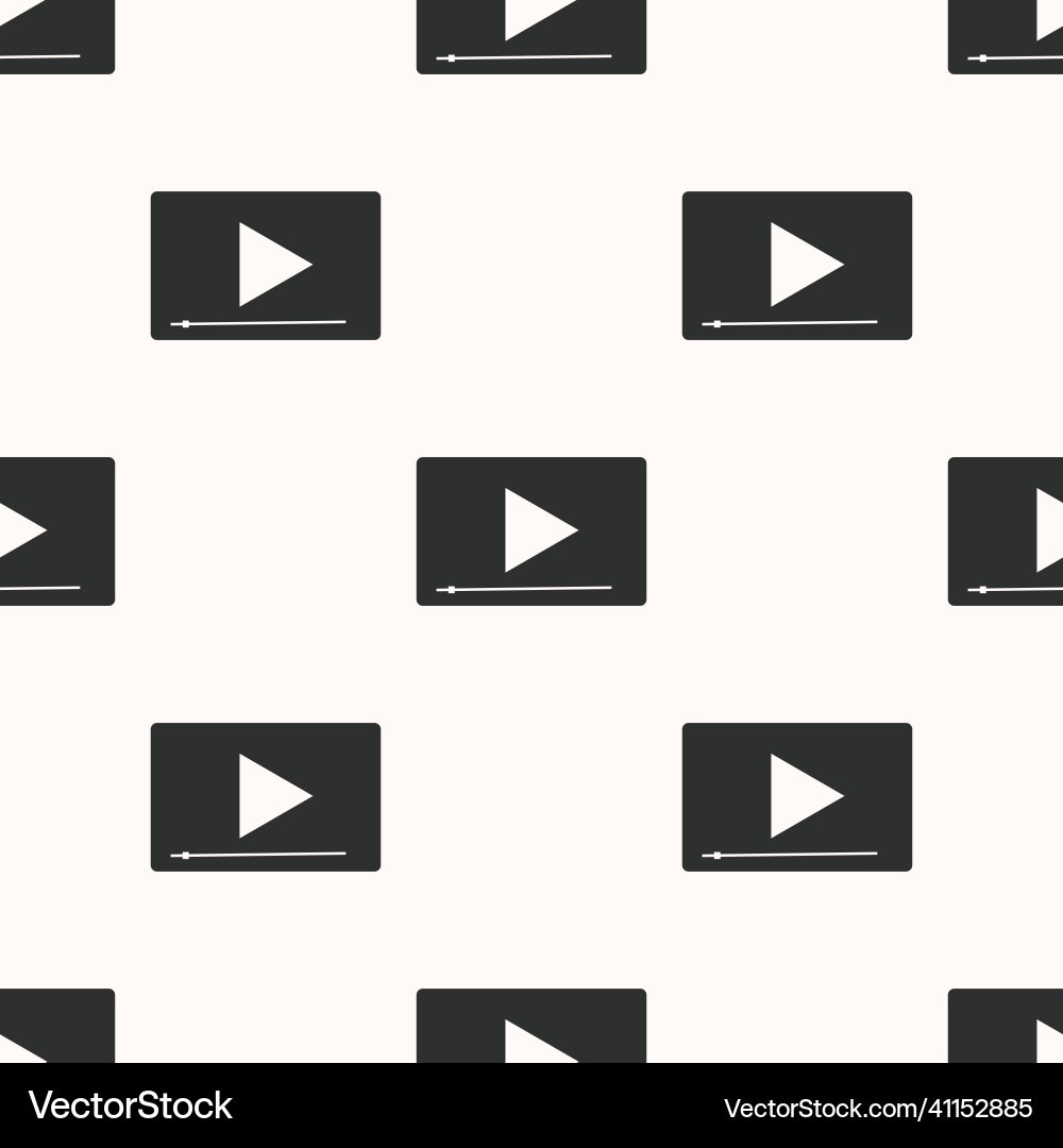 A pattern of video and play icons on light Vector Image