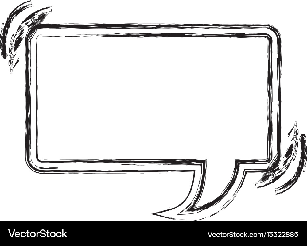 Blurred silhouette rectangle shape dialog box vector image
