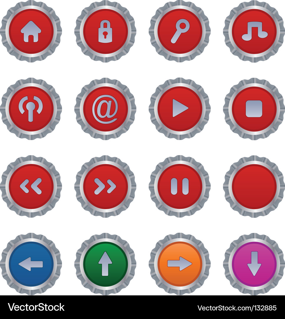 Button plates vector image