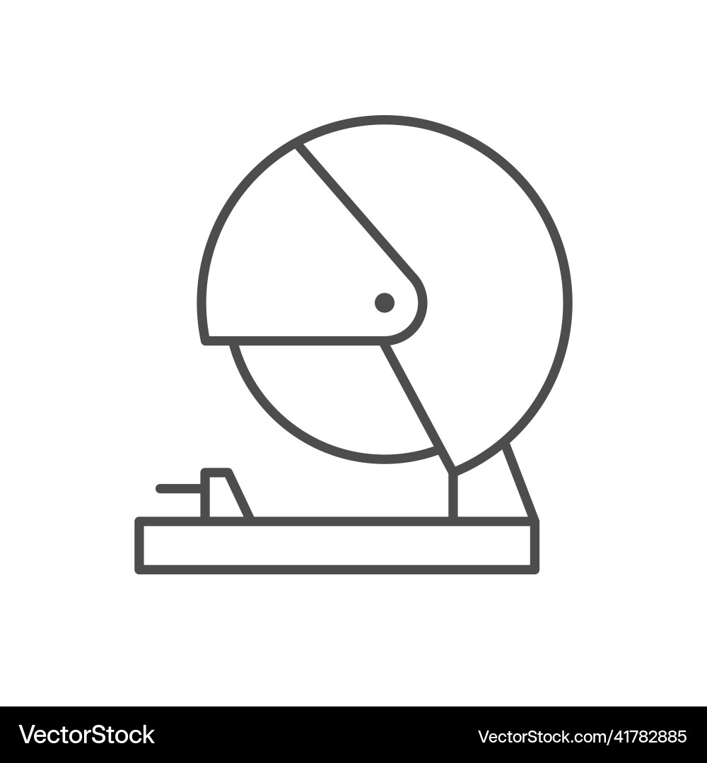 Chop saw line outline icon Chop saw line outline icon vector image