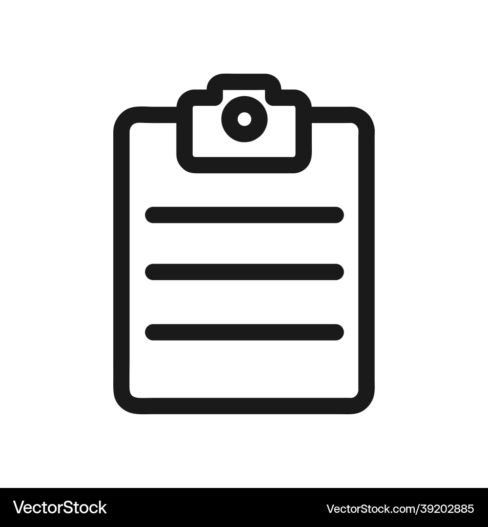 Clipboard line icon isolated simple vector image