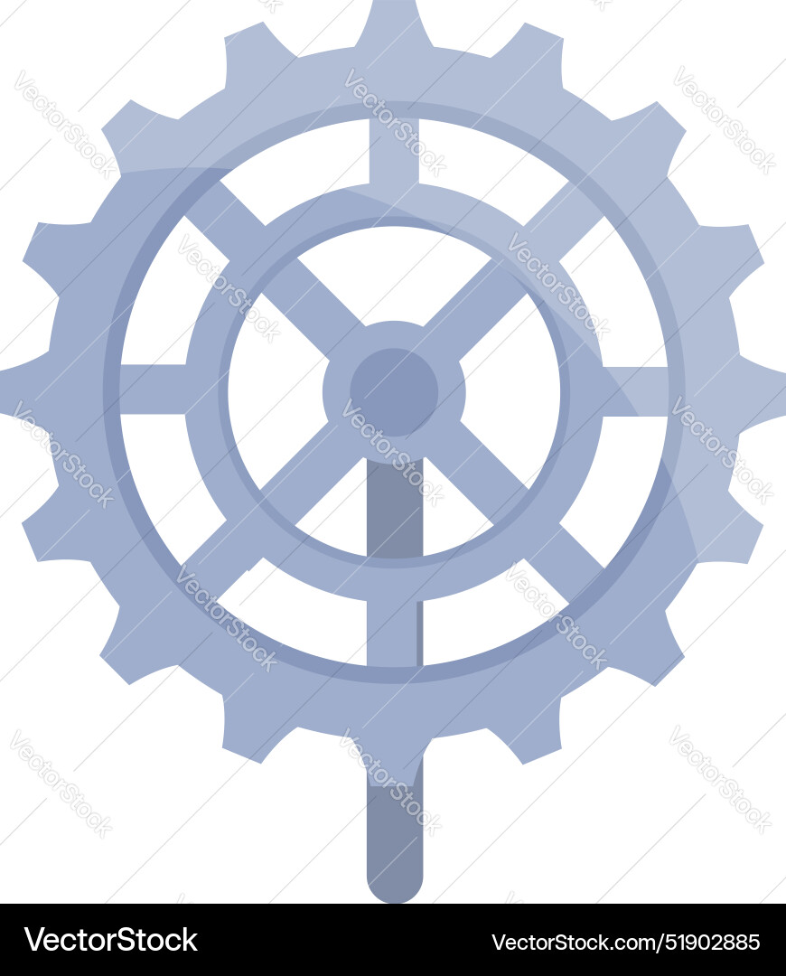 Clockwork gear rotating on a stick mechanism Clockwork gear rotating on a stick mechanism vector image