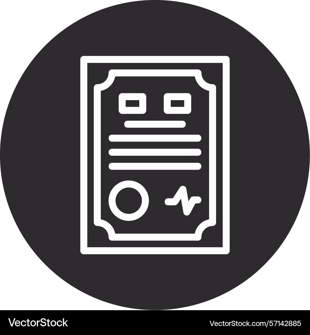 Contract inverted circle black Vector Image