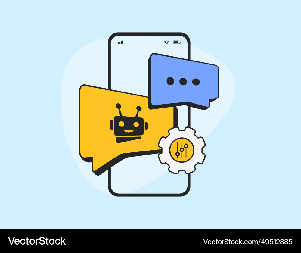 Custom bots - ai chatbots customized for support Custom bots - ai chatbots customized for support vector image
