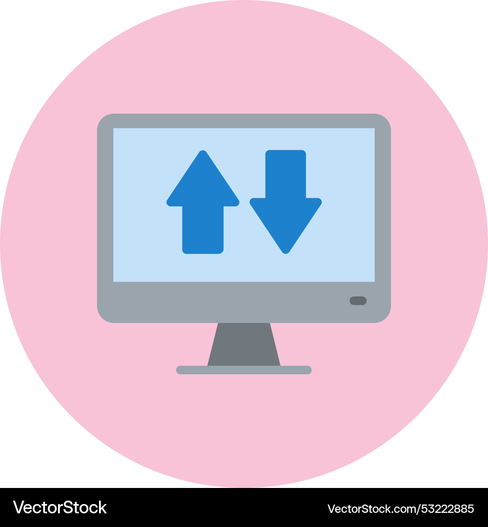 Data visualization flat circle icon vector image