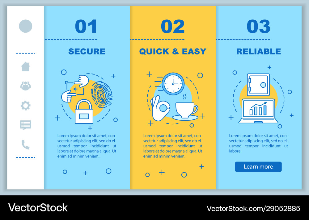 Digital service onboarding mobile web pages Digital service onboarding mobile web pages vector image