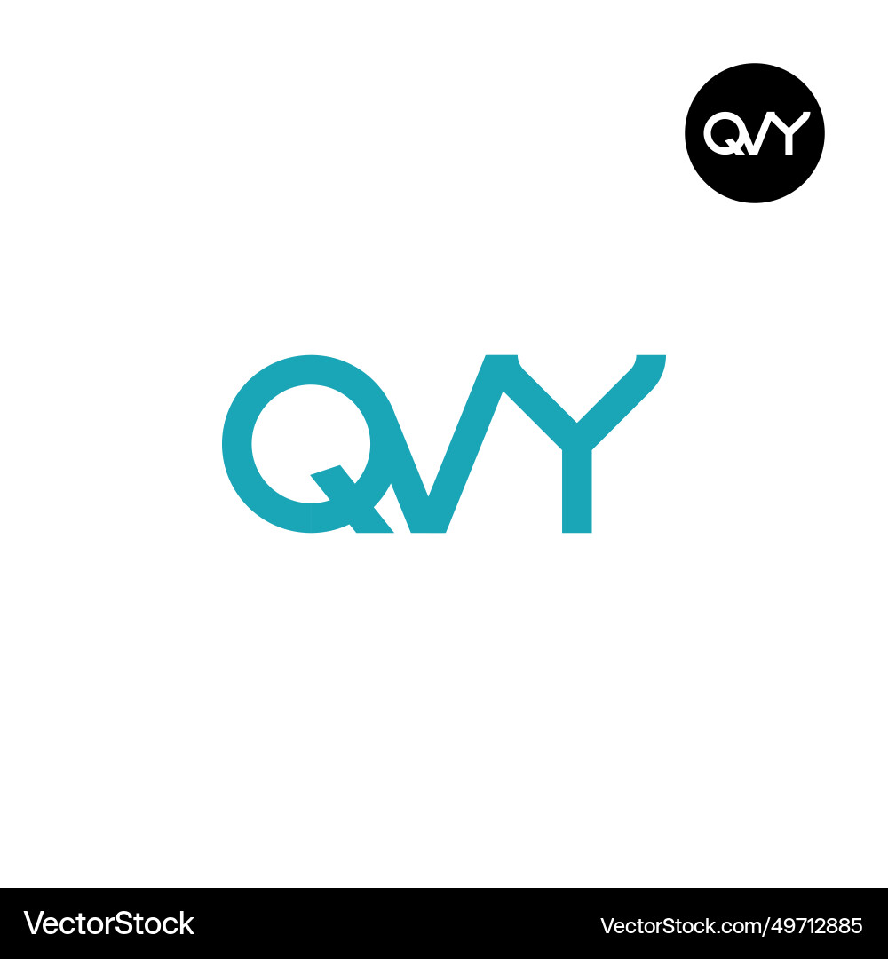 Letter qvy monogram logo design Letter qvy monogram logo design vector image