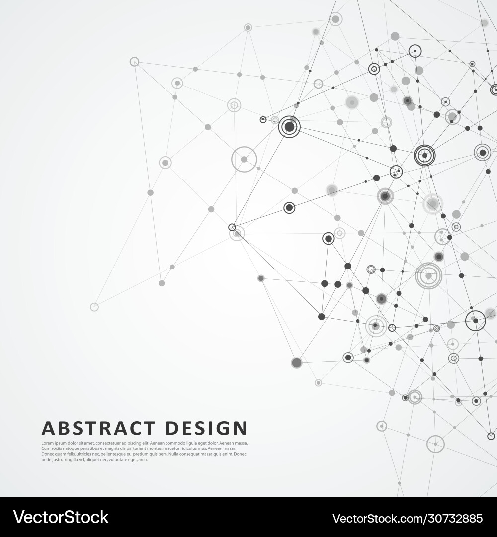 Network connection structure on white background vector image